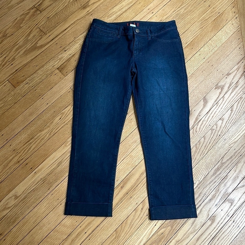 Dark Blue Women's Cropped Jeans